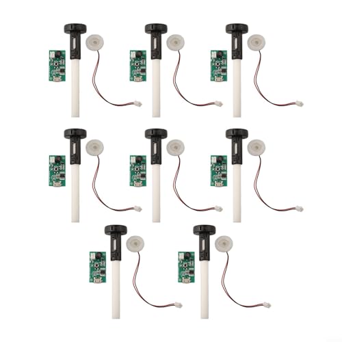 Zilimontt USB-Luftbefeuchter-Modul, 5 V, Leiterplatten-Set mit 5 µm feiner Sprühplatte und 740 Öffnungen für Heimwerker, Desktop-Aromatherapie, Diffusor, Parfümzerstäuber, 8 Stück von Zilimontt