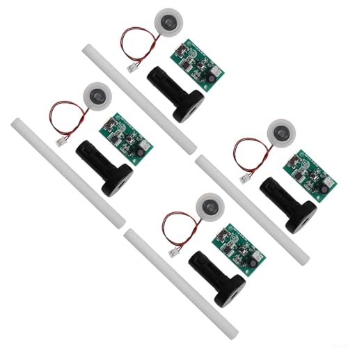 Zilimontt USB-Luftbefeuchter-Modul, 5 V, piezoelektrische Zerstäubungsplatine mit 5 µm Blende und 740 Löchern, feine Nebelhersteller-Leiterplatte für DIY-Parfümzerstäuber, 4 Stück von Zilimontt