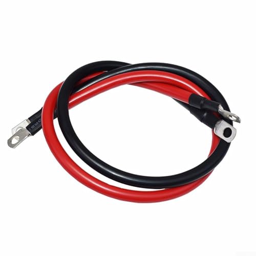 Zilimontt Verbindungsdraht aus reinem Kupfer, 20 mm², elektrisches Kabel für Autobatterie, stromführende und Erdungsanschlüsse, zweifarbig, rot und schwarz, flexible Automobil-Stromübertragung von Zilimontt