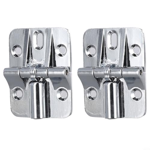 Zilimontt Verstellbare 180-Grad-Verriegelungsscharniere für Klapptische und Falttüren, Zinklegierung mit sicherem Verriegelungsmechanismus in mehreren Finish-Optionen (helles Licht) von Zilimontt