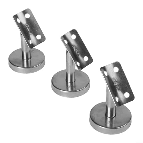 Zilimontt Verstellbare Handlaufhalterungen, 3 Stück, 304 Edelstahl, Treppengeländer, Wandhalterung, bewegliches Säulen-Design, passend für 60 mm und 80 mm Schienen für Wohnräume (60 mm-A) von Zilimontt