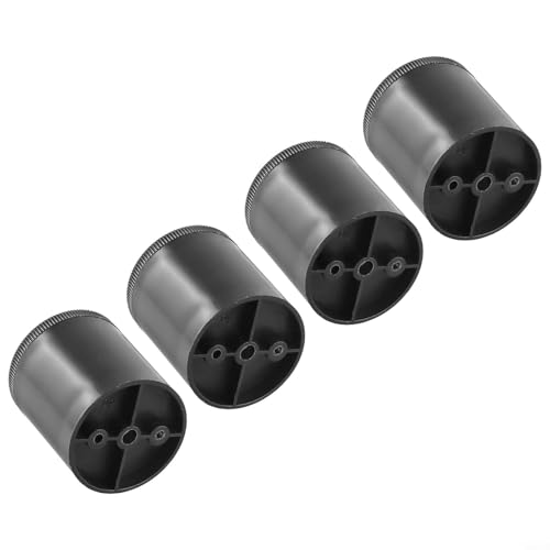 Zilimontt Verstellbare Möbelbeine, runde ABS-Schrankfüße, höhenverstellbar, für Tisch, Stuhl, Sofa, Couch, TV-Ständer, robuste Ersatzbeine für (51,5 mm), 4 Stück von Zilimontt