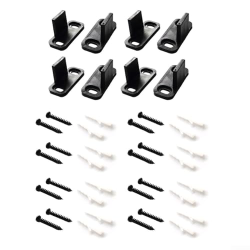 Zilimontt Verstellbare Scheunentür-Bodenführungen für Schiebetüren, Stahlkonstruktion mit beschichteter Oberfläche, L-förmige Halterung passt auf jede Türstärke inkl von Zilimontt