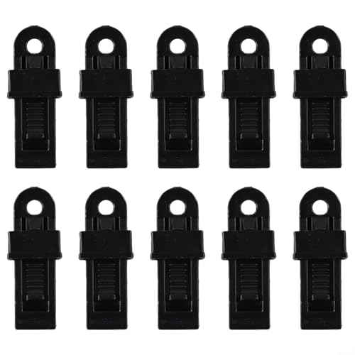 Zilimontt Verstellbare robuste Planenklemmen mit Verriegelungsgriff, langlebige PP-Material-Clips mit Schraubknopf für starken Halt auf Planen, Schattentuch, Bootsabdeckungen, Markisen (10 Stück) von Zilimontt