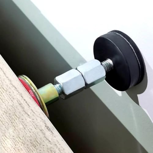 Zilimontt Verstellbarer Bettrahmen, Anti-Schüttel-Stabilisator mit weichem Gummi-Pad, Geräuschreduzierung und Wandschutz, Gewindelänge verstellbar für Kopfteil, Schrank, Tisch (84–110 mm) von Zilimontt