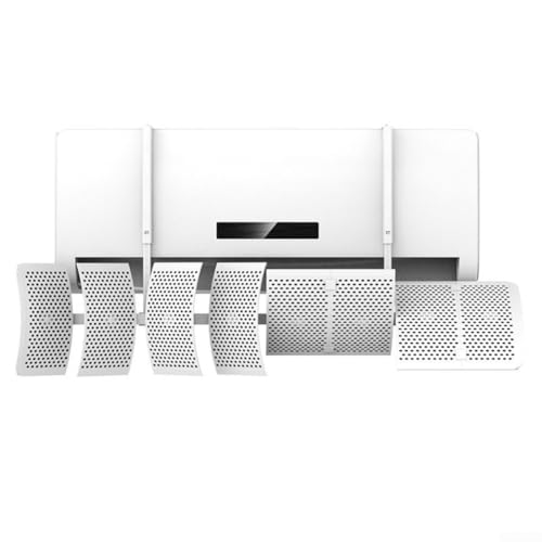 Zilimontt Verstellbarer Windabweiser, 8-blättriges Windabweiser für Klimaanlage, verstellbare Richtung, Wandmontage, AC Anti-Direktblas-Abdeckung (einfach, kein Filter) von Zilimontt