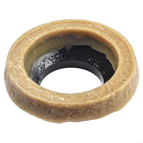 Zilimontt WC-Flansch-Befestigungsschrauben-Set mit Wachsring, Butterdichtung und Verriegelungsankerschrauben, langlebige ABS- und Karbonstahl-WC-Sitz-Ersatzteile für sicheren (Butterwachsring) von Zilimontt