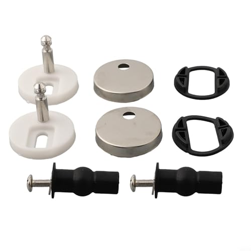 Zilimontt WC-Sitz-Scharniere aus Edelstahl, 2 Stück, Top Fix Soft-Close-Schnellverschluss, robustes Ersatz-Scharnier-Set mit 45 mm Scheiben und 8 mm Stiften, passend für Zilimontt WC-Sitz-Scharniere aus Edelstahl, 2 Stück, Top Fix Soft-Close-Schnellverschluss, robustes Ersatz-Scharnier-Set mit 45 mm Scheiben und 8 mm Stiften, passend für von Zilimontt