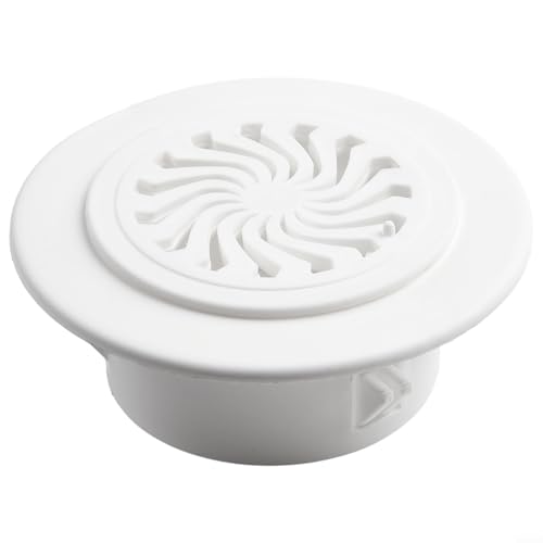Zilimontt Weiße PP-Kunststoff-Lüftungsgitter-Abdeckrosette für Klimaanlagen, Wandlochdekoration, Innenbereich, für HVAC-K-Öffnung, runde Verschlussart, geeignet (60 mm) von Zilimontt
