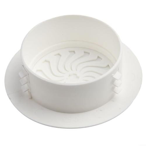 Zilimontt Weiße PP-Kunststoff-Lüftungsgitter-Abdeckrosette für Klimaanlagen, Wandlochdekoration, Innenbereich, für HVAC-K-Öffnung, runde Verschlussart, geeignet (80 mm) von Zilimontt