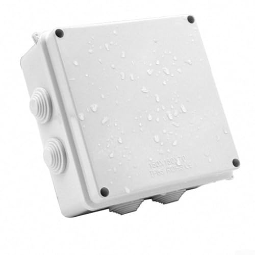 Zilimontt Wetterfeste Abzweigdose, IP65, wasserdicht, staubdicht, elektrisches Gehäuse, Kunststoff-Kabelverbinder für die Verkabelung im Freien, hohe Flammschutzmittel Zilimontt Wetterfeste Abzweigdose, IP65, wasserdicht, staubdicht, elektrisches Gehäuse, Kunststoff-Kabelverbinder für die Verkabelung im Freien, hohe Flammschutzmittel von Zilimontt