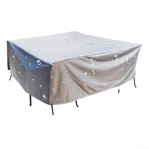 Zilimontt Wetterfeste Möbelabdeckung, für Tische und Stühle im Freien, aus 210D-Oxford-Gewebe, windbeständig, mit verstellbaren Riemen, um die Abdeckung an Ort und Stelle zu halten von Zilimontt
