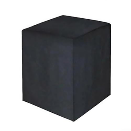 Zilimontt Wetterfeste quadratische Grillabdeckung, Outdoor-Gartenmöbel, staubdichter Schutz, 68 x 68 x 72 cm, schwarzes Polyester-Oxford mit Seilverschluss unten von Zilimontt