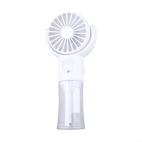 Zilimontt Wiederaufladbarer USB-Sprüh-Wasser-Nachfüllventilator mit 2000-mAh-Akku, tragbarer Mini-Nebel-Kühlventilator für Zuhause, Büro, Reisen, Hänge-Design, lang (weiß) von Zilimontt