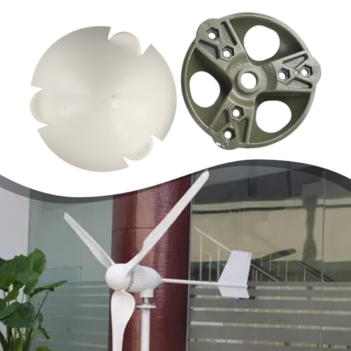 Zilimontt Windturbinen-Nabenkappe mit 3/5/6 Blattschrauben und Muttern Kit, DIY-Zubehör für horizontale Windturbinen-Generation, Edelstahl-Konstruktion, kompatibel mit (3) von Zilimontt
