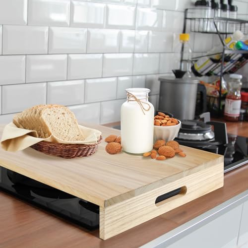 Ziliny 21. 2 x 14 17,8 cm große Holz-Herdplattenabdeckung für Herdplatte, Spüle, Nudel-Schneidebrett für elektrische Gasbrenner, Spüle, Nudelbrett von Ziliny