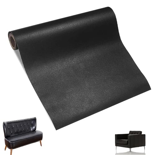 Leder Patch Kit, Patch Lederreparatur Set, Leder Selbstklebend Patch, Selbstklebender Leder Reparatur Patch, Reparatur Patch, für Sofa, Möbel, Taschen, Autositze (schwarz) von Zillary