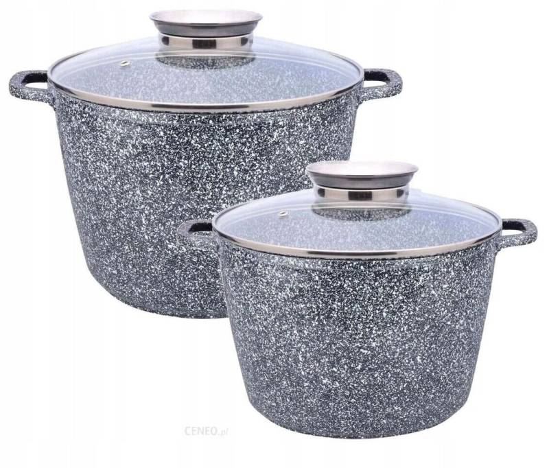 Zilner Topf-Set Graue Topfset Große Töpfe, Suppentöpfe, Kompotttöpfe 10.2L / 14.2L, Aluminiumguss (sehr hochwertig, 4-tlg., Zeitloses Design des Topfsets. Eine ideale Geschenkidee) von Zilner