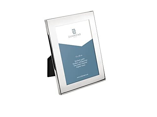 Zilverstad Fotorahmen Riga (15 x 20cm) – versilberter Rahmen & Rückseite aus Samt, glänzend mit Chrom Optik von Zilverstad
