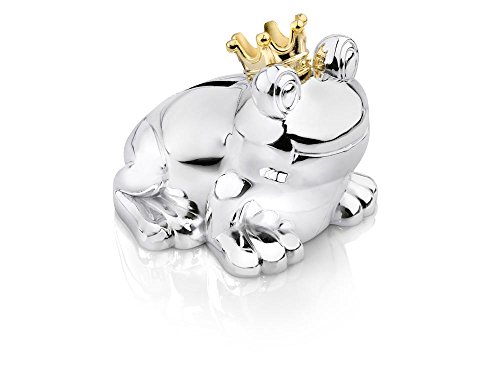 Spardose Froschkönig 10x9x9cm versilbert anlaufgeschützt Spardose Froschkönig 10x9x9cm versilbert anlaufgeschützt von Zilverstad