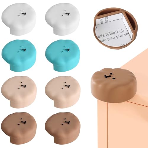 8 Stück Rund Eckenschutz Kantenschutz Baby Selbstklebend Tischkantenschutz, Ecken Tischeckenschutz Kinder, Runder Kantenschutz, Kollisionssicherer Möbeleckenschutz, für Verschiedene Möbel von Zimoer