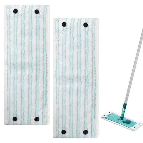 Zimoer 2 Stück Wischbezug Clean Twist XL Micro Duo, Wischmopp Bezug für Leifheit, Bodenwischer Ersatzbezug Mikrofasern 42x15,5cm Set, Wischbezug Starke Dekontamination für alle Bodenarten von Zimoer