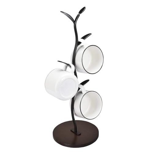 Zimoer Tassenhalter Schwarz – Moderner Tassenständer aus Holz & Metall mit 4 Haken, Stylisher Kaffeetassenhalter & Organizer für Becher, Tassen, Schmuck oder Schlüssel für Küche und Kaffeebar Zimoer Tassenhalter Schwarz – Moderner Tassenständer aus Holz & Metall mit 4 Haken, Stylisher Kaffeetassenhalter & Organizer für Becher, Tassen, Schmuck oder Schlüssel für Küche und Kaffeebar von Zimoer