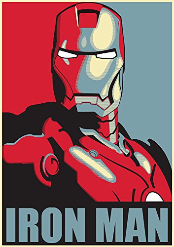 IronMan Marvel Poster, klein, A4, Captain America Avengers, Deadpool, Arty Effekt, Schlafzimmer Poster von Zimplicity