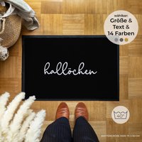 Fußmatte Mit "Hallöchen" Stiefelmatte, Wunschformat, Waschbar, Für Außen Und Innen, Terrasse O. Eingangsbereich, Made in Germany Fußmatte Mit "Hallöchen" Stiefelmatte, Wunschformat, Waschbar, Für Außen Und Innen, Terrasse O. Eingangsbereich, Made in Germany von ZimtundKokosHome