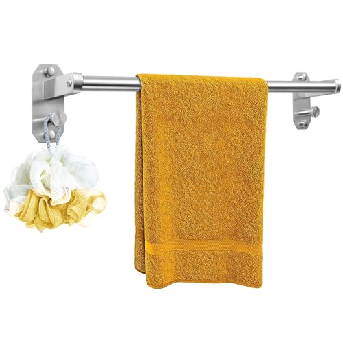 Zindoo Handtuchhalter Ohne Bohren Edelstahl Gebürstet 40cm, Schrauben oder Selbstklebende Weise, Stilvoller Handtuchhalter für Küche, Gästebad, Duschtür, Waschtisches, Waschbecken, Badezimmer von Zindoo