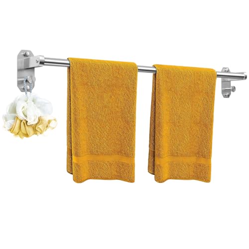 Zindoo Handtuchhalter Ohne Bohren Edelstahl Gebürstet 70cm, Schrauben oder Selbstklebende Weise, Stilvoller Handtuchhalter für Küche, Gästebad, Duschtür, Waschtisches, Waschbecken, Badezimmer von Zindoo