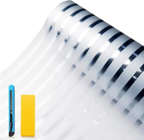 Zindoo Streifen Fensterfolie Blickdicht 30 x 120 cm 2er Set Sichtschutz Sichtschutzfolie Milchglasfolie Fenster Aufkleber Glas Statische Folie für Büro und Zuhause Zindoo Streifen Fensterfolie Blickdicht 30 x 120 cm 2er Set Sichtschutz Sichtschutzfolie Milchglasfolie Fenster Aufkleber Glas Statische Folie für Büro und Zuhause von Zindoo