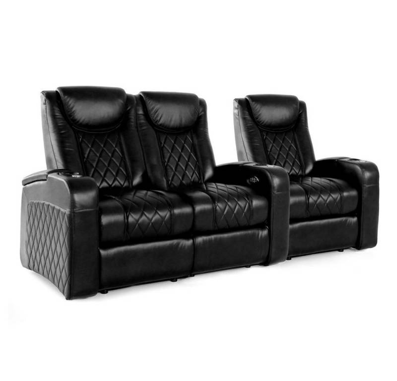 Zinea Sofa Zinea Kinosessel Emperor - 3 Sitzer LL - Leder, elektrisch, LED von Zinea