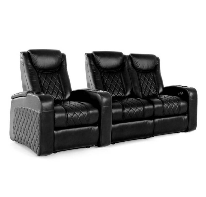 Zinea Sofa Zinea Kinosessel Emperor - 3 Sitzer LR - Leder, elektrisch, LED von Zinea