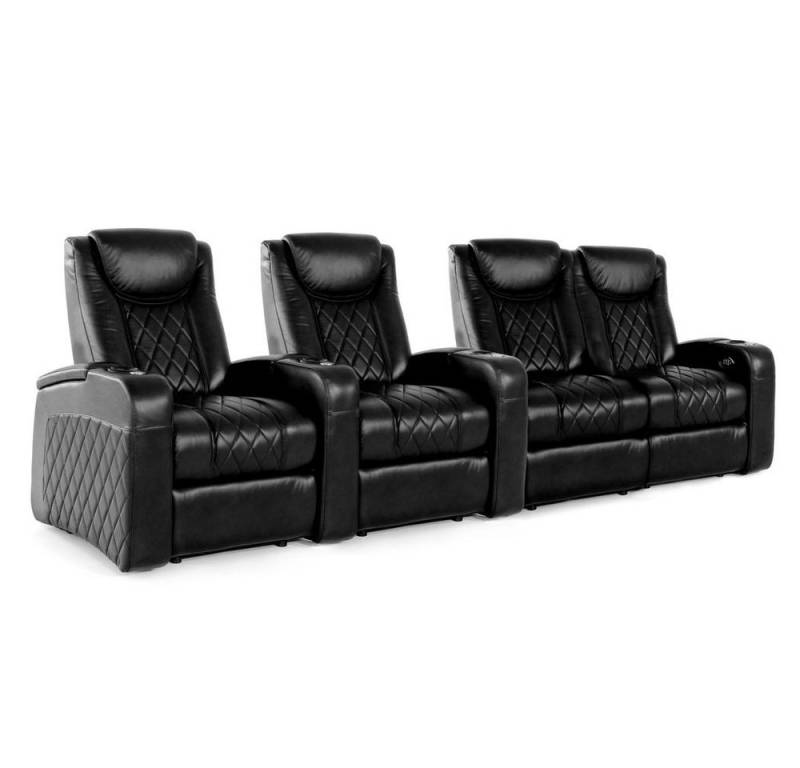 Zinea Sofa Zinea Kinosessel Emperor - 4 Sitzer LR - Leder, elektrisch, LED von Zinea