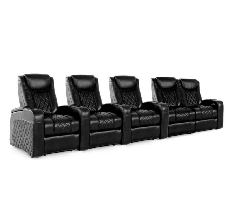Zinea Sofa Zinea Kinosessel Emperor - 5 Sitzer LR - Leder, elektrisch, LED von Zinea