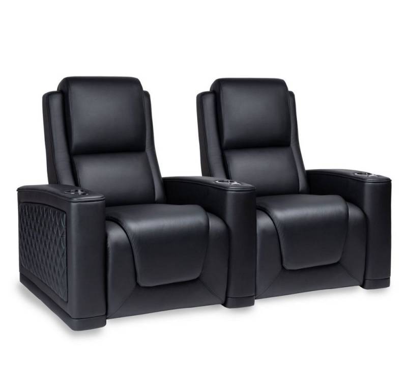 Zinea Sofa Zinea Kinosessel Prestige Dark - 2 Sitzer - Leder - elektr. - LED von Zinea