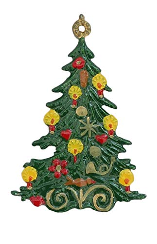 Weihnachtsbaum klassisch, beidseitig handbemalt (HxB) 6,0 x 4,0 cm, Christbaumschmuckanhänger, Christbaumschmuck, Weihnachtsbaumanhänger, Weihnachten von Gedona Geschenke der besonderen Art