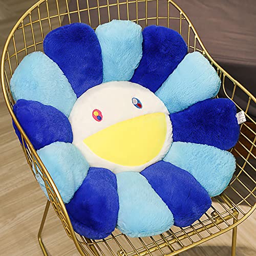 Zinsale Niedliches BlumenBodenkissen, Überwurfkissen, IndieRaumdekoration, Kissen für Teenager, Tweens, Mädchen, Plüsch, Stofftier für Kinder, Lesen, Necke,Schlafzimmer (40CM, Blau) von Zinsale