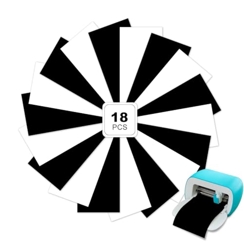 18 Stück Smart Iron On for Cricut Joy 12x5,5 Zoll Smart Heat Transfer Vinyl Rollen Schwarz + Weiß Iron On Vinyl HTV Vinylfolie Plotter Selbstklebend PU Plotterfolie Textil für DIY Stoffe T-Shirts 18 Stück Smart Iron On for Cricut Joy 12x5,5 Zoll Smart Heat Transfer Vinyl Rollen Schwarz + Weiß Iron On Vinyl HTV Vinylfolie Plotter Selbstklebend PU Plotterfolie Textil für DIY Stoffe T-Shirts von Zinueen