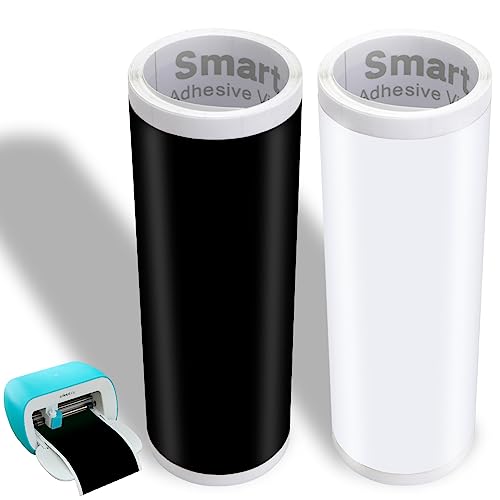 2 Rollen Smart Vinyl Permanent für Cricut Joy 14x300cm Smart Adhesive Vinyl, Schwarz + Weiß Plotterfolie Selbstklebend Vinyl Transferfolie Plotter Set für DIY Tassen, Autos, Banner, Basteln Dekoration 2 Rollen Smart Vinyl Permanent für Cricut Joy 14x300cm Smart Adhesive Vinyl, Schwarz + Weiß Plotterfolie Selbstklebend Vinyl Transferfolie Plotter Set für DIY Tassen, Autos, Banner, Basteln Dekoration von Zinueen
