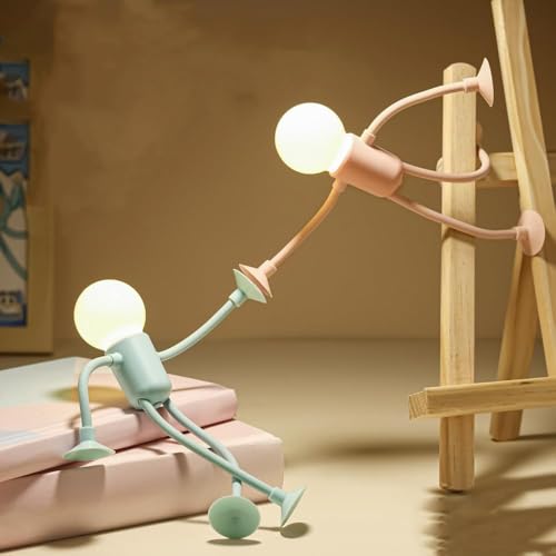 4 Stück Lustiges Sportler Nachtlicht Mit Saugnapf, Lustige Lampe Mini DIY Form Nachtlicht Kinder, Kreative Cartoon Nachtlampe, Veränderbare Form 4 Stück Lustiges Sportler Nachtlicht Mit Saugnapf, Lustige Lampe Mini DIY Form Nachtlicht Kinder, Kreative Cartoon Nachtlampe, Veränderbare Form von Zinueen