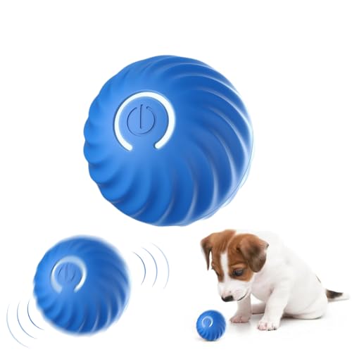 Hundespielzeug Ball Elektrisch Selbstbeschäftigung,Interaktiver Hundeball mit LED-Licht und automatischem 360-Grad-Rollball: Elektrisches Spielzeug für Ball Hund mit USB-wiederaufladbarem Akku. von Zinueen