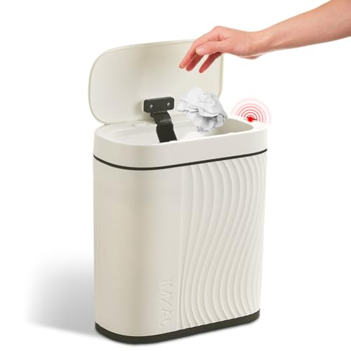 Weiß 8L Automatischer Mülleimer Elektrisch mit Sensor - Badezimmer Mülleimer, Mülleimer Küche, Geruchsdicht & Wasserdicht, No Noise, Touchless Weiß 8L Automatischer Mülleimer Elektrisch mit Sensor - Badezimmer Mülleimer, Mülleimer Küche, Geruchsdicht & Wasserdicht, No Noise, Touchless von Zinueen