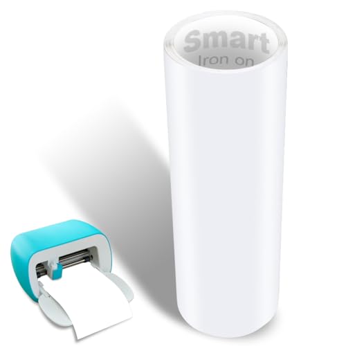 Weiß Smart Iron on für Cricut Joy, 14x200cm Smart Heat Transfer Vinyl Rollen HTV Ohne Schneidematte, Smart Iron on Vinylfolie Plotter Selbstklebend PU Plotterfolie Textil für DIY Stoffe T-Shirts Weiß Smart Iron on für Cricut Joy, 14x200cm Smart Heat Transfer Vinyl Rollen HTV Ohne Schneidematte, Smart Iron on Vinylfolie Plotter Selbstklebend PU Plotterfolie Textil für DIY Stoffe T-Shirts von Zinueen