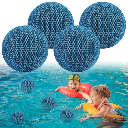Zinueen 4 Stück Schaumabsorber für Whirlpool & Spa – Wiederverwendbare Schwimmende Filter, Entfernt Schaum & Öle – Für Sauberes und Klares Wasser in Pools, Jacuzzis & Badewannen von Zinueen