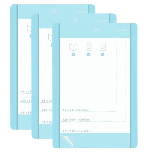 Zinueen Kartenmatte für Cricut Joy - 3Pcs Cricut Joy Machine Card Cutting Mat, Cricut Joy Card Matte Wiederverwendbare Kartenmatte für Karten Schnell Erstellen Sie individuelle Karten 21x14cm von Zinueen