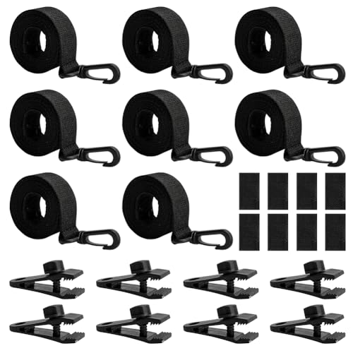 Zinueen Pool Aufroller Solarfolie Pool - Aufrollsysteme für Poolfolien inkl. 8 Haltebänder & Klammern - Poolaufroller für Solarabdeckung, Poolfolie Aufroller, Poolplane Aufroller - Pool Zubehör von Zinueen