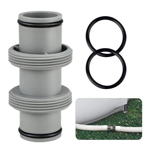 Zinueen Schlauchverbinder Poolschlauch 38mm Verbinder, Filterpumpe Schlauchverbinder, Pool Schlauch Adapter Set für I n t e x Bestway Coleman (1.5" auf 1.5"-2 Köpfe) von Zinueen