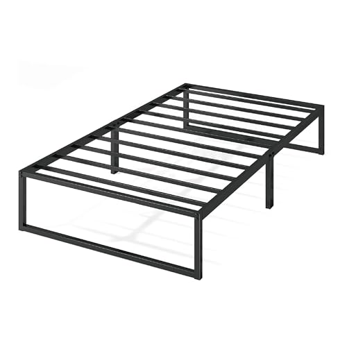 ZINUS Lorelai Einzelbettgestell – Bett 90 x 190 cm – 31 cm Höhe mit Unterbettkommode – Plattform-Bettgestell aus Metall mit Stahllattenstütze – Schwarz von Zinus